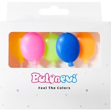 Arya Flowers Garden 2 Paket B.e Balon Şekilli Pastel Mum 5'li - Parti Balonu