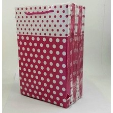 Arya Flowers Garden 17X25 Puantiye Fuşya 25'li Çanta - Hediye Çantası