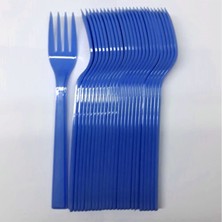Arya Flowers Garden 3 Paket 25'li Plastik Çatal Lacivert - Parti Çatalı