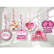Arya Flowers Garden 2 Paket 6'lı Tavan Süs Nişanımıza Hoşgeldiniz - Bekarlığa Veda Partisi