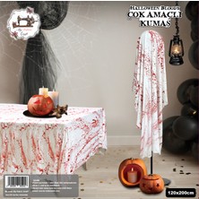 Arya Flowers Garden Halloween Bloody Çok Amaçlı Kumaş - Parti Süsü