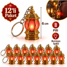 Arya Flowers Garden 2 Paket Mika Kırmızı Işıklı Ramazan Kandil 6 cm - Parti Süsü