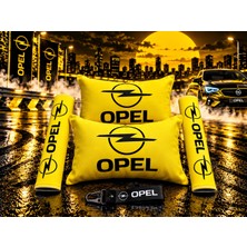 Şimika Opel Sarı Ikili Yastık ve Kemer Kılıfı Seti ve Anahtarlık