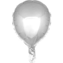 Arya Flowers Garden 4 Paket 18 Inç Silver Armut Balon - Parti Balonu