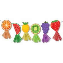 Arya Flowers Garden 3 Paket Dekoratif Banner Meyve Temalı - Parti Süsü