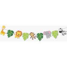 Arya Flowers Garden 3 Paket Dekoratif Banner Safari - Parti Süsü