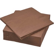Arya Flowers Garden 3 Paket Peçete Düz Kahverengi 16'lı - Parti Peçetesi