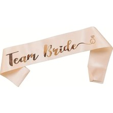 Arya Flowers Garden 2 Paket Kuşak Toz Pembe Team Bride Gold - Bekarlığa Veda Partisi