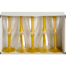 Arya Flowers Garden 6 Paket Plastik Bombeli Kadeh-Gold - Parti Bardağı