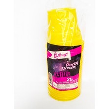 Arya Flowers Garden 2 Paket 25'li Plastik Bardak Sarı - Parti Bardağı