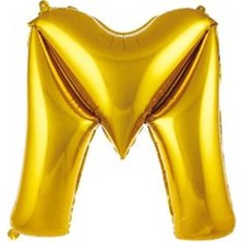 Arya Flowers Garden Gold M Harfi 34 Inç Folyo Balon 76 cm - Parti Balonu