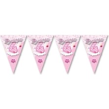 Arya Flowers Garden 5 Paket Üçgen Flama Prenses 4 Yaşında - Parti Süsü