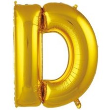 Arya Flowers Garden Gold D Harfi 34 Inç Folyo Balon 76 cm - Parti Balonu