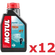 Akamarin Motul Outboard Tech 4t 10W-40 Tekne Motor Yağı 1 L 12 Adet