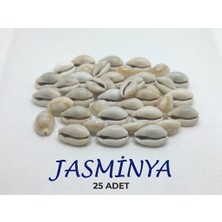 Jasminya 25 Adet Delikli Tazı Boncuğu