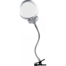 Hace Bazaar NIKULA-2.5X130 mm 5X24 mm LED Aydınlatmalı Büyüteç,masa Üstü Metal Hortum MANDALLI-MG15124-C