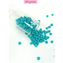 Milas Toptan 10 Dökme Cam Kum Boncuk Büyük Boy (6/0) 4 mm - 60 Gram - Camgöbeği Yeşili - BNC118