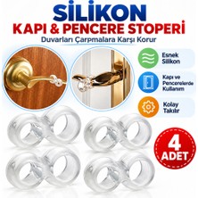 NW NessiWorld Silikon Kapı & Pencere Vurma Önleyici Stoper Kapı Tamponu 4 Adet