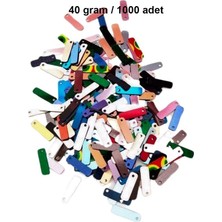 Milas Toptan 10 Karışık Renkler 15 x 5 mm Dantel Oya Yazma Halhal Abiye Lazer Kesim Pul 1000 Adet / 40 Gram