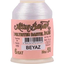 Milas Toptan 10 Altınbaşak Oya ve Dantel Ipi 20 gr - Royaleks - No: Beyaz