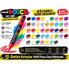 Uni Posca Renk Seçmeli Posca Kalem Pc-5m Model 1.8mm Uç (1 Adet Fiyatıdır)
