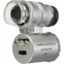 Hace Bazaar Nikula-Iphone5 Için Uyumlu Kapaklı Lens Mikroskop Taşınabilir Mini Cep Boyutu LED Mikroskop NO.9882-IP5II