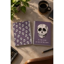 Paytak Moda Kurukafa Skull Defter Spiralli A5 96 Yaprak Çizgisiz Defter PYTKDFTR312
