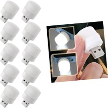 sbodurhome USB Mini Top LED 10’lu Aydınlatma Seti – Beyaz Renkli Gece Lambası, Enerji Tasarruflu Mikro Le