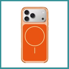 Bt Teknik Joko iPhone 17 Pro Max Uyumlu Vizima Magsafe Kapak - Turuncu Bez