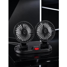 TCX Çift Fanlı Mini Vantilatör USB Uyumlu Araç ve Karavan Kullanımı
