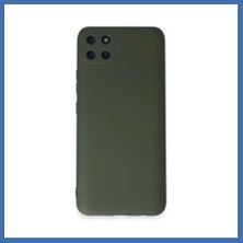 Evçem Realme C11 Uyumlu Kılıf Nano Içi Kadife Silikon - Koyu Yeşil Evcem