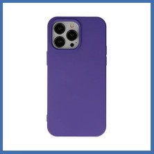 Evçem iPhone 14 Pro Max Uyumlu Kılıf Nano Içi Kadife Silikon - Mor Evcem