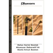 Marivento Delux Serisi Destek Aksesuar Dekoratif At Büstü Kılıçlı Baston