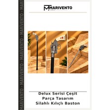 Marivento Delux Serisi Çeşit Parça Tasarım Silahlı Kılıçlı Baston
