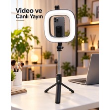 Milas Toptan mt Kablosuz Kumandalı Rgb Halka Işık Tripod Standı ve Manyetik Telefon Tutucu