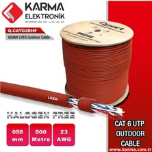 Retro Qport Q-CATO2RHF 23AWG 0,58MM Kesit 500M Lszh Turuncu Cat6 Outdoor Kablo (500 Metre)