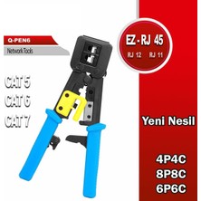 Retro Afila Cat7 Cat6 Cat5 RJ45 Sıkma Pensesi 6P6C, 6P4C, 6P2C, RJ11, RJ12 Network Pense V1 (Qport Q-Pen6)
