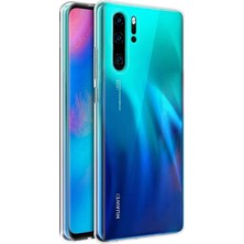 Happy Trend Huawei P30 Pro Için Kılıf Transparent Soft Beyaz [P30 Pro ile Uyumlu Kılıf - Beyaz]