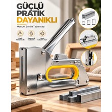 Milas Toptan mt Güçlü Metal Gövdeli Manuel Zımba Tabancası No.13 4-6-8 mm Döşeme Kumaş Ahşap Sabitleme