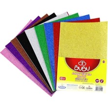 Happy Trend Bu-Bu Simli Yapışkanlı Eva 10 Renk 2mm 20X30CM BU00101