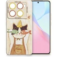 Happy Trend Note 40 Pro ile Uyumlu Kamera Korumalı Desenli Silikon Kılıf