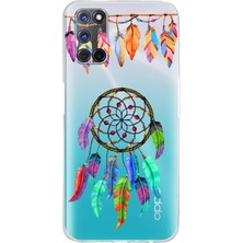 Happy Trend Oppo A52 ile Uyumlu Nazar Boncuğu 6 Baskılı Kamera Korumalı Şeffaf Silikon Kılıf