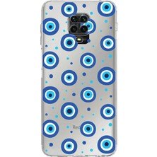Happy Trend Xiaomi Redmi Note 9s ile Uyumlu Nazar Boncuğu 1 Kamera Korumalı Şeffaf Silikon Kılıf