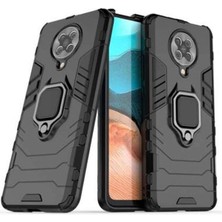 Happy Trend Xiaomi Poco F2 Pro - Redmi K30 Pro Batman Serisi Yüzük Standlı Armor Kılıf - Siyah