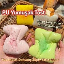 İsmega Sukuşi Oyuncak Ekmek Tost Ekmeği Yeni Seri Yavaş Yükselen Stres Atma Oyuncağı Squeeze 1 Adet Karışık Renk Gönderilecektir.