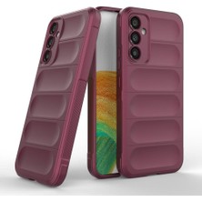 Happy Trend Samsung Galaxy M34 ile Uyumlu Kılıf Optimum Mat Kamera Korumalı Silikon, Mürdüm