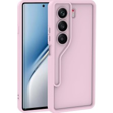 Happy Trend Tecno Camon 40 4g ile Uyumlu Kılıf Silikon Kamera Lens ve Darbe Korumalı Mat Renkli Parmak Izi Bırakmayan Kapak Ananas Pembe