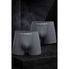 Meca Erkek Rahat Esnek Seamless 2 Li Gri Boxer
