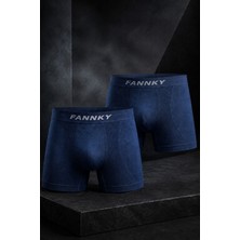 Meca Erkek Rahat Esnek Seamless 2 Li Lacivert Boxer