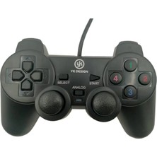 Meks Çift Titreşimli USB Kablolu Oyun Kolu Pc Uyumlu Vibration Gamepad ( Bayi Depom )